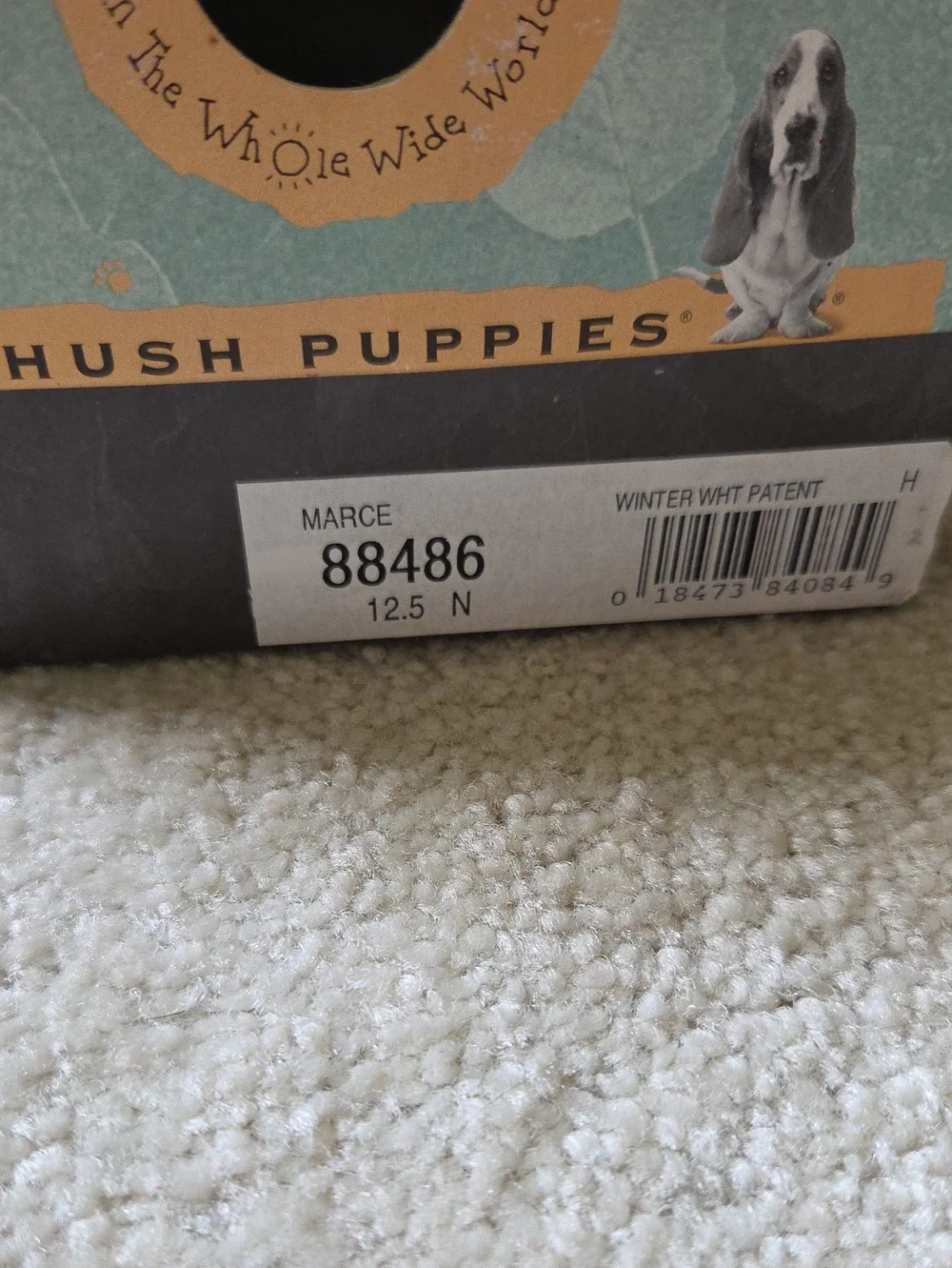 New NWT Hush Puppies Girls Dress Shoes Patent Leather Cream Mary Jane 12.5